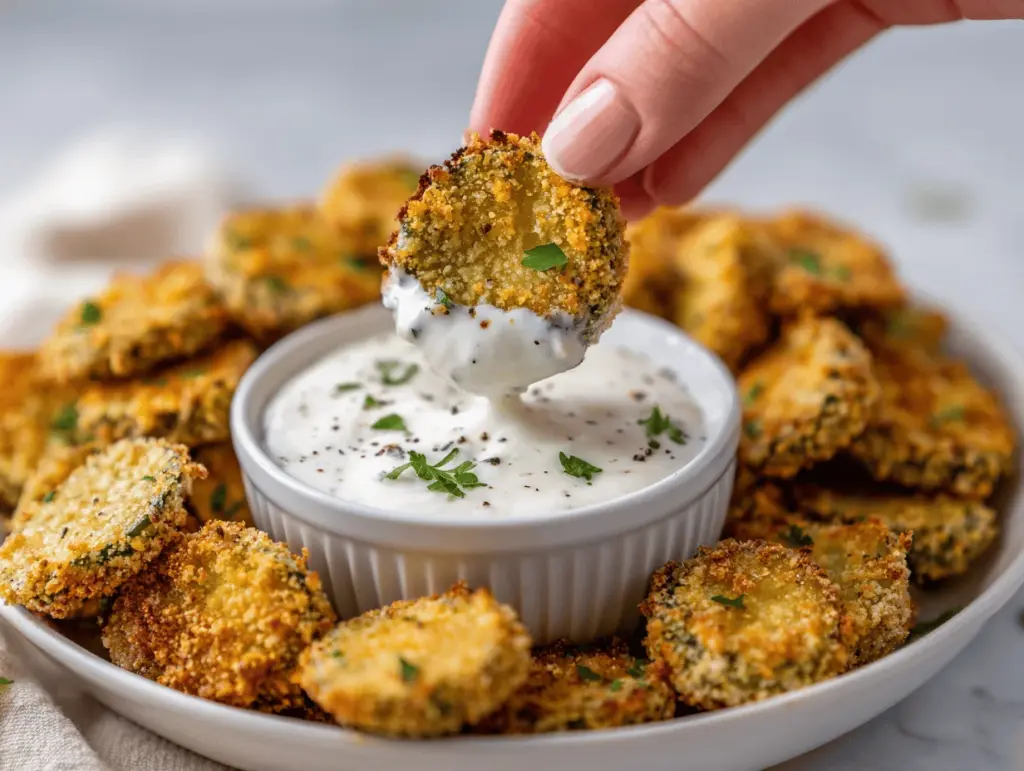 air fryer fried pickles - featured image