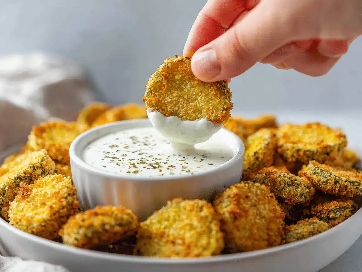air fryer fried pickles preparation steps