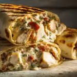 cheesy ranch chicken bacon wraps - featured image