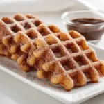 cinnamon sugar churro waffles - featured image