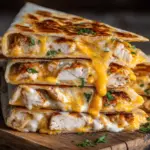 creamy garlic chicken crunchwraps - featured image