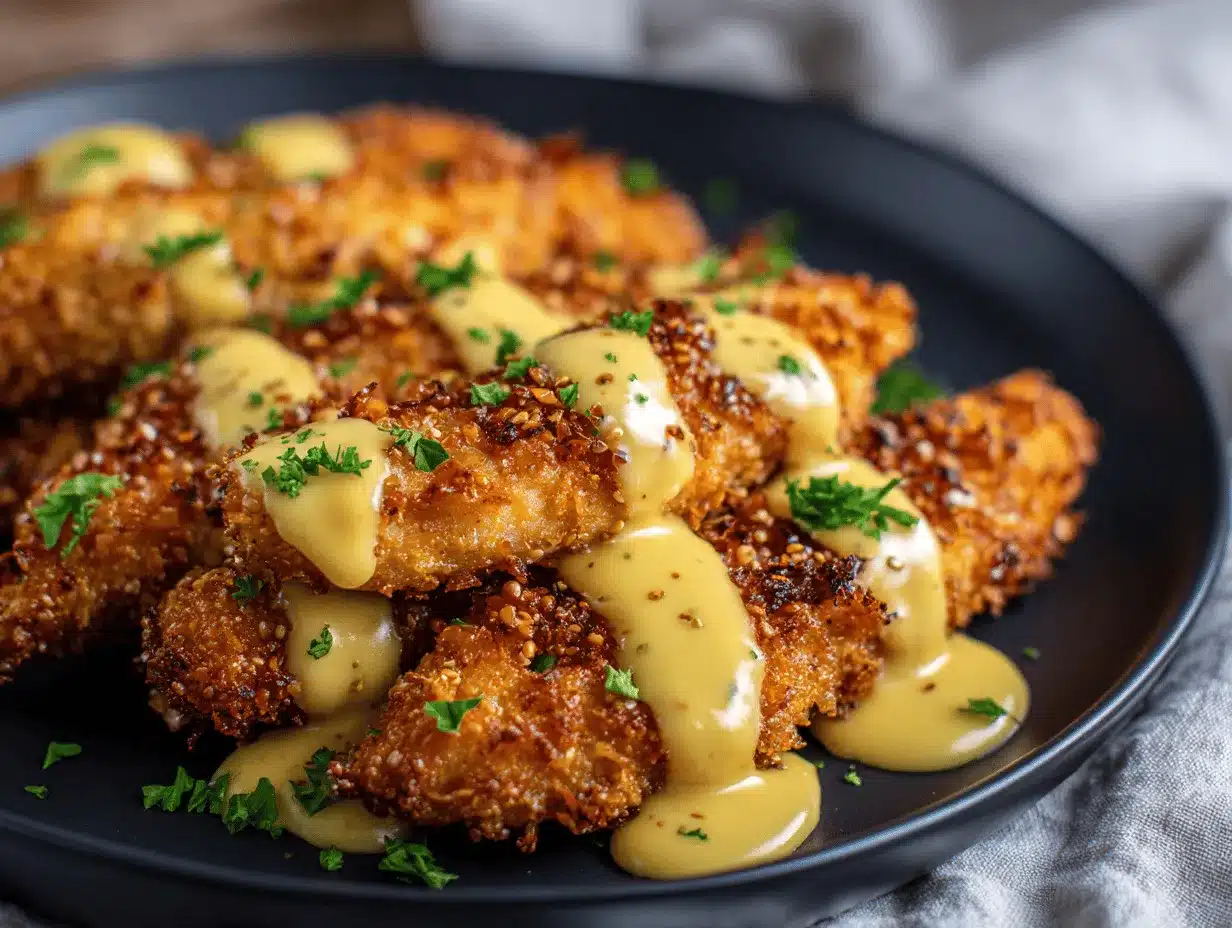 crispy pretzel chicken tenders preparation steps