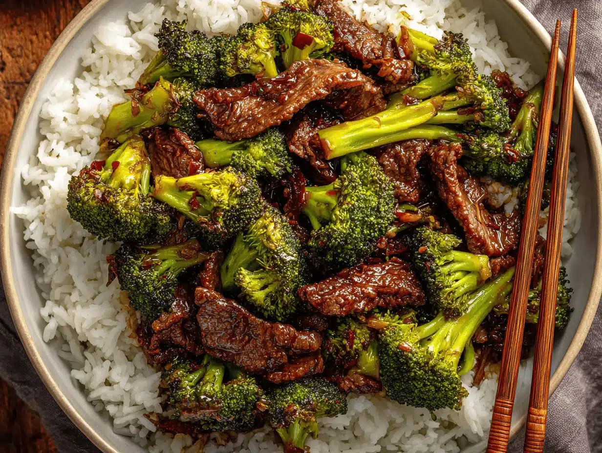 healthy Chinese beef and broccoli preparation steps