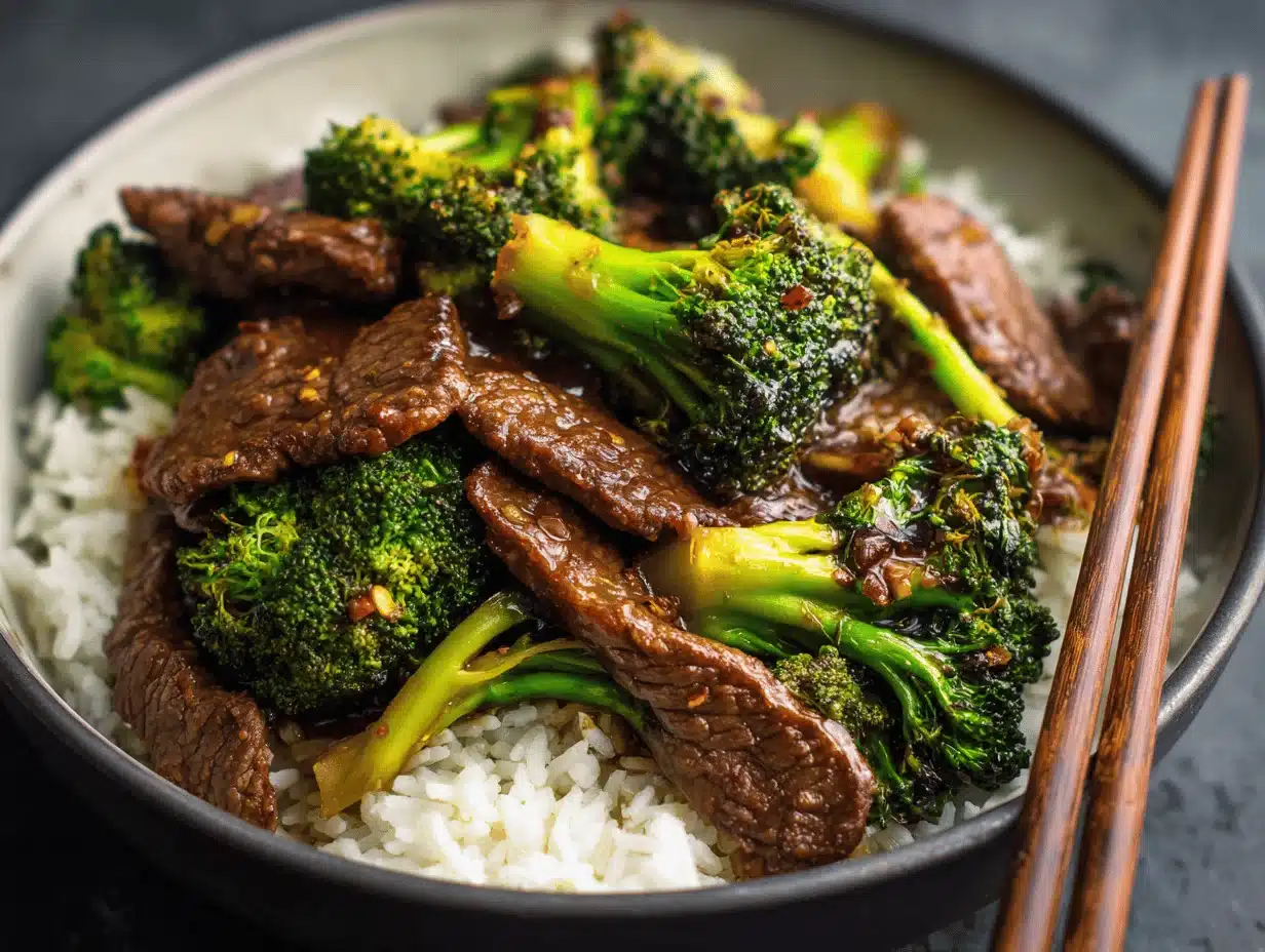 healthy Chinese beef and broccoli - featured image