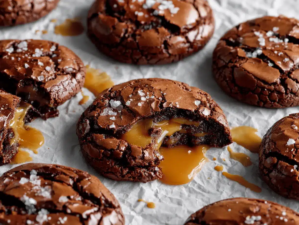 salted caramel brownie cookies preparation steps