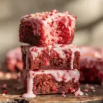 strawberry lemonade brownies - featured image