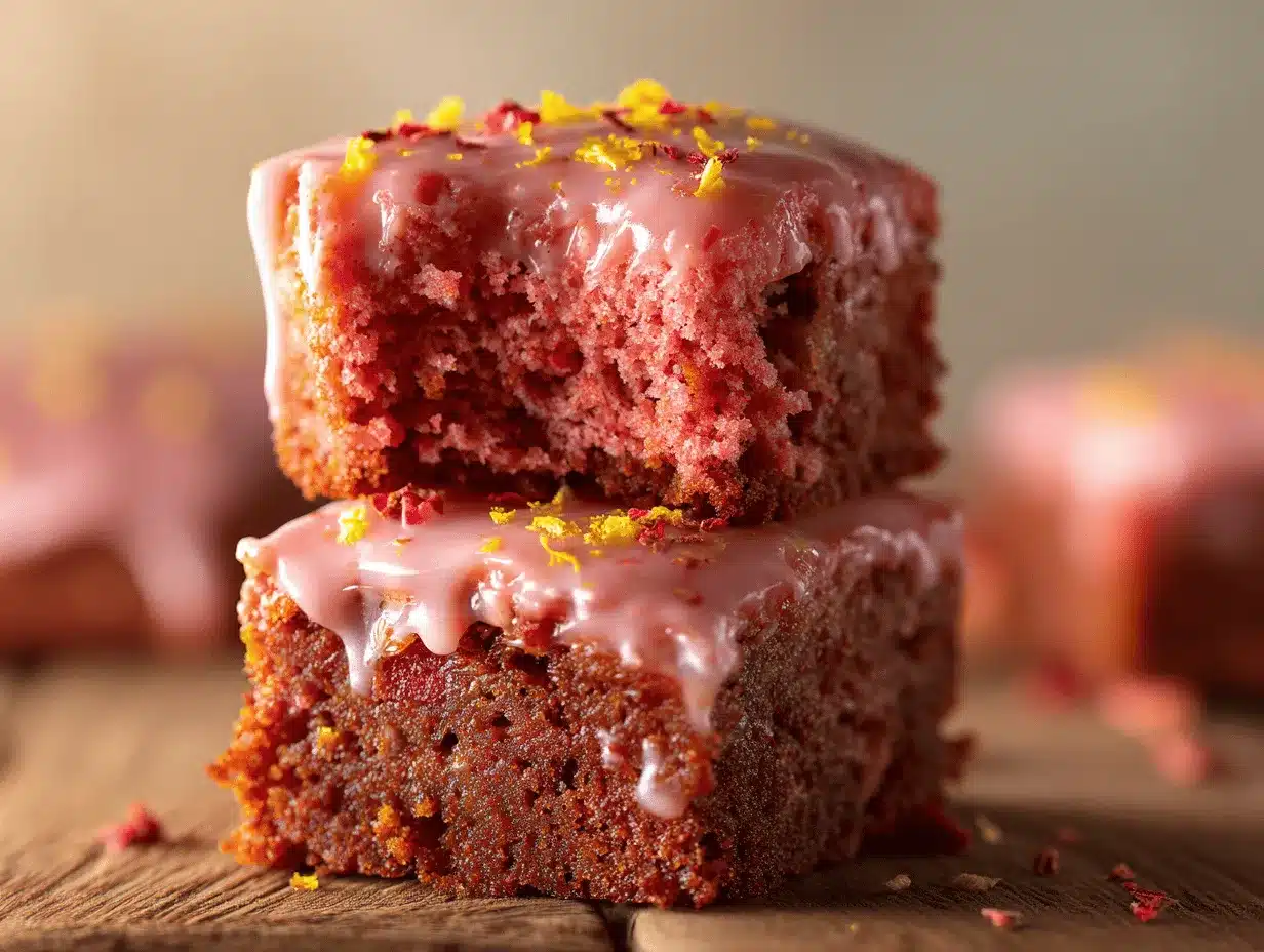 strawberry lemonade brownies preparation steps